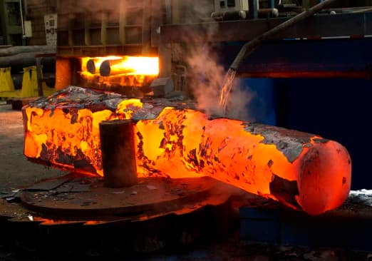 Hook forging in progress at EEK's Kamani Works, Mumbai